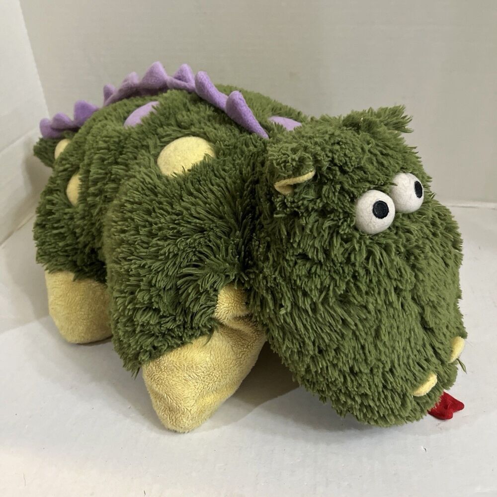 Pillow Pets Green Dizzy Dragon Large Authentic Plush Stuffed Animal Pet My 2009